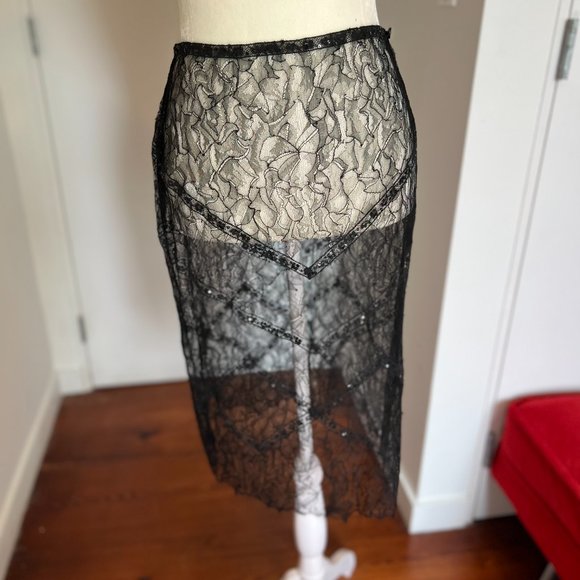 Chanel Cruise handmade lace and sequin sheer skirt Size 38 US 4/6/S - Picture 16 of 16